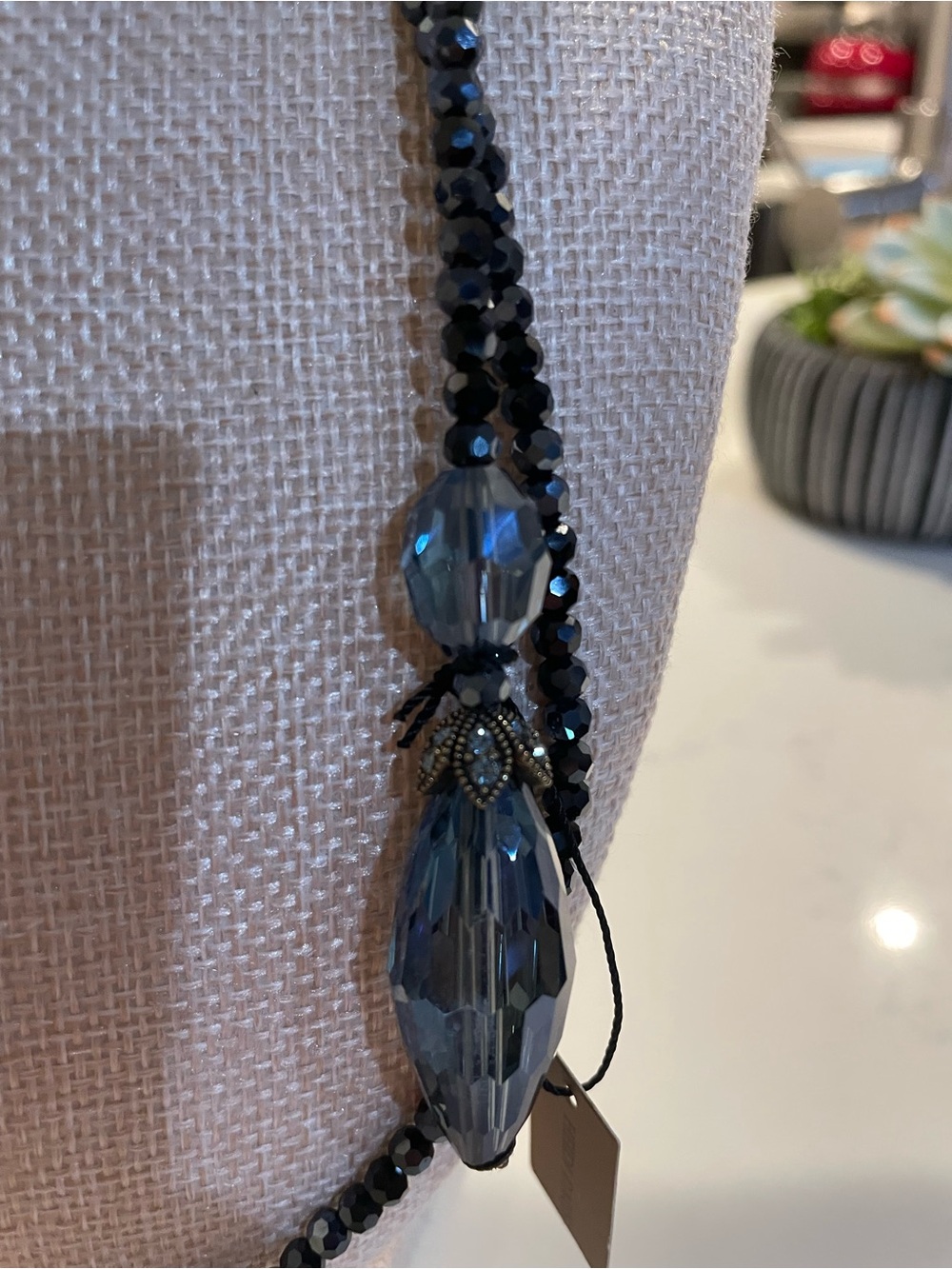 Heidi Daus Black Crystal Long Lariat Necklace and brasalette set MRSP $295 - Picture 16 of 17